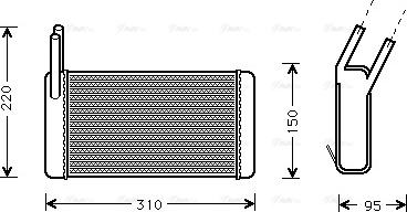 Ava Quality Cooling AU 6131 - Теплообменник, отопление салона autosila-amz.com