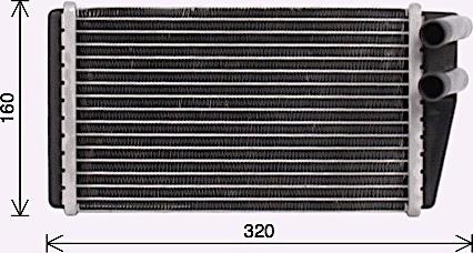 Ava Quality Cooling AU6233 - Теплообменник, отопление салона autosila-amz.com