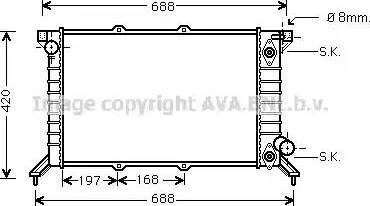 Ava Quality Cooling AU 2151 - Радиатор, охлаждение двигателя autosila-amz.com