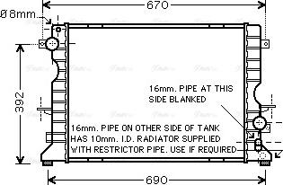 Ava Quality Cooling AU 2184 - Радиатор, охлаждение двигателя autosila-amz.com