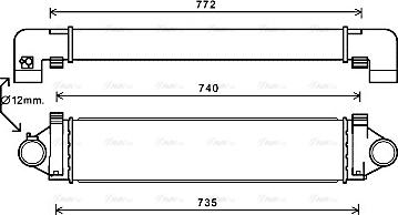 Ava Quality Cooling AUA4218 - Интеркулер, теплообменник турбины autosila-amz.com