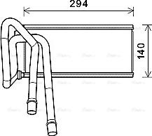 Ava Quality Cooling AUA6226 - Теплообменник, отопление салона autosila-amz.com