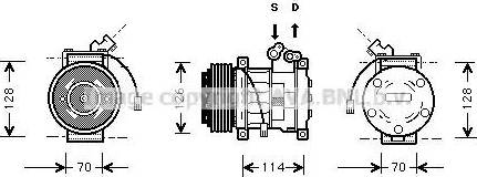 Ava Quality Cooling AU K009 - Компрессор кондиционера autosila-amz.com