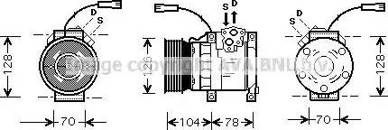 Ava Quality Cooling AU K168 - Компрессор кондиционера autosila-amz.com