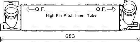 Ava Quality Cooling BW4467 - Интеркулер, теплообменник турбины autosila-amz.com