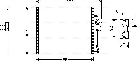 Ava Quality Cooling BW 5185 - Конденсатор кондиционера autosila-amz.com