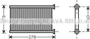 Ava Quality Cooling BW 6342 - Теплообменник, отопление салона autosila-amz.com