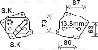 Ava Quality Cooling BW3412 - Масляный радиатор, двигательное масло autosila-amz.com