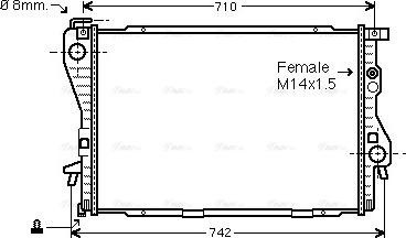 Ava Quality Cooling BW 2170 - Радиатор, охлаждение двигателя autosila-amz.com