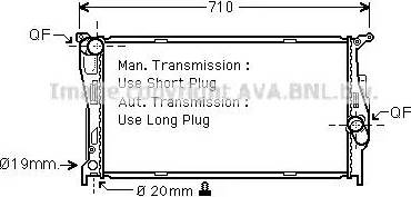 Ava Quality Cooling BWA2294 - Радиатор, охлаждение двигателя autosila-amz.com