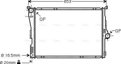 Ava Quality Cooling BW 2288 - Радиатор, охлаждение двигателя autosila-amz.com