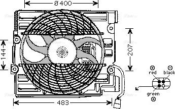 Ava Quality Cooling BW 7510 - Вентилятор радиатора AVA QUALITY COOLING BW7510 64546919057 BMW 5 (E39) 520 i 00- autosila-amz.com