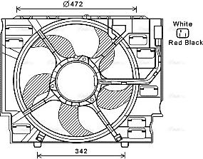 Ava Quality Cooling BW7536 - Вентилятор, охлаждение двигателя autosila-amz.com