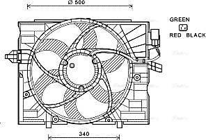 Ava Quality Cooling BW7532 - Вентилятор, охлаждение двигателя autosila-amz.com