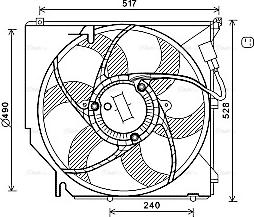 Ava Quality Cooling BW 7520 - Вентилятор, охлаждение двигателя autosila-amz.com