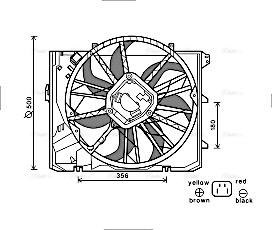 Ava Quality Cooling BW7528 - Вентилятор, охлаждение двигателя autosila-amz.com