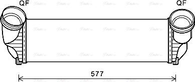 Ava Quality Cooling BWA4543 - Интеркулер, теплообменник турбины autosila-amz.com