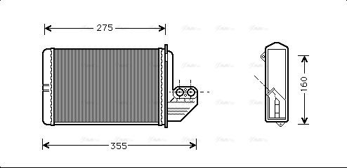 Ava Quality Cooling BWA6172 - Теплообменник, отопление салона autosila-amz.com