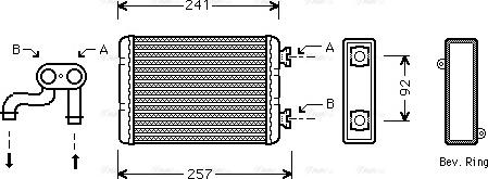 Ava Quality Cooling BWA6257 - Теплообменник, отопление салона autosila-amz.com