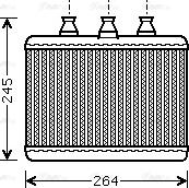 Ava Quality Cooling BWA6271 - Теплообменник, отопление салона autosila-amz.com