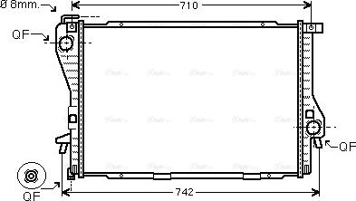 Ava Quality Cooling BWA2300 - Радиатор, охлаждение двигателя autosila-amz.com