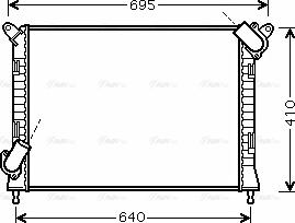 Ava Quality Cooling BWA2307 - Радиатор, охлаждение двигателя autosila-amz.com