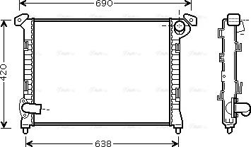 Ava Quality Cooling BWA2314 - Радиатор, охлаждение двигателя autosila-amz.com