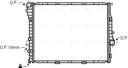 Ava Quality Cooling BWA2275 - Радиатор, охлаждение двигателя autosila-amz.com