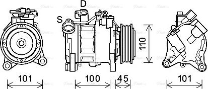 Ava Quality Cooling BWAK499 - Компрессор кондиционера autosila-amz.com