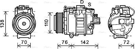 Ava Quality Cooling BWAK419 - Компрессор кондиционера autosila-amz.com