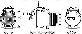 Ava Quality Cooling BWAK411 - Компрессор кондиционера autosila-amz.com