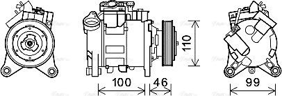 Ava Quality Cooling BWAK489 - Компрессор кондиционера autosila-amz.com