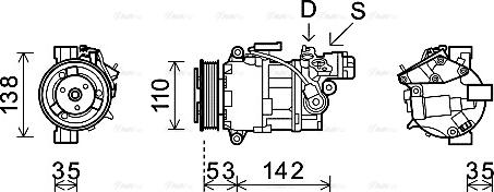 Ava Quality Cooling BWAK393 - Компрессор кондиционера autosila-amz.com