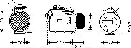 Ava Quality Cooling BWAK309 - Компрессор кондиционера autosila-amz.com