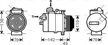 Ava Quality Cooling BWAK389 - Компрессор кондиционера autosila-amz.com