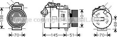 Ava Quality Cooling BWK384 - Компрессор кондиционера autosila-amz.com