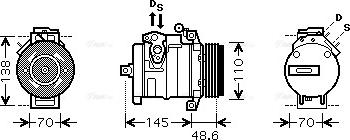 Ava Quality Cooling BWAK334 - Компрессор кондиционера autosila-amz.com