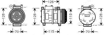 Ava Quality Cooling BWAK229 - Компрессор кондиционера autosila-amz.com