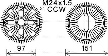 Ava Quality Cooling BW C392 - Сцепление, вентилятор радиатора autosila-amz.com