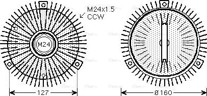 Ava Quality Cooling BW C323 - Сцепление, вентилятор радиатора autosila-amz.com