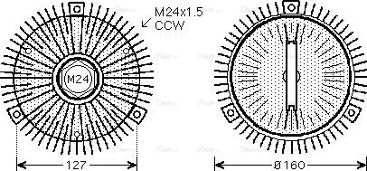 Ava Quality Cooling BW C327 - Сцепление, вентилятор радиатора autosila-amz.com