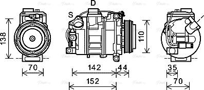 Ava Quality Cooling BWK423 - Компрессор кондиционера autosila-amz.com