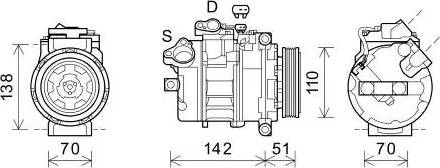 Ava Quality Cooling BWK547 - Компрессор кондиционера autosila-amz.com