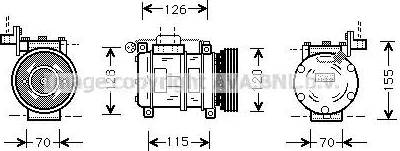 Ava Quality Cooling BW K040 - Компрессор кондиционера autosila-amz.com