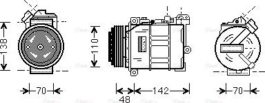 Ava Quality Cooling BW K015 - Компрессор кондиционера autosila-amz.com