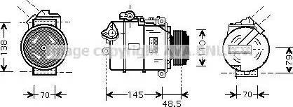 Ava Quality Cooling BW K309 - Компрессор кондиционера autosila-amz.com