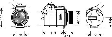 Ava Quality Cooling BW K306 - Компрессор кондиционера autosila-amz.com