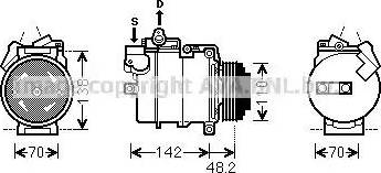 Ava Quality Cooling BWK386 - Компрессор кондиционера autosila-amz.com