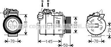 Ava Quality Cooling BWK388 - Компрессор кондиционера autosila-amz.com