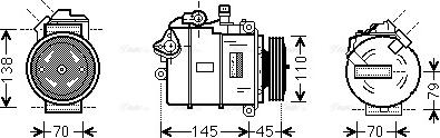 Ava Quality Cooling BWK383 - Компрессор кондиционера autosila-amz.com